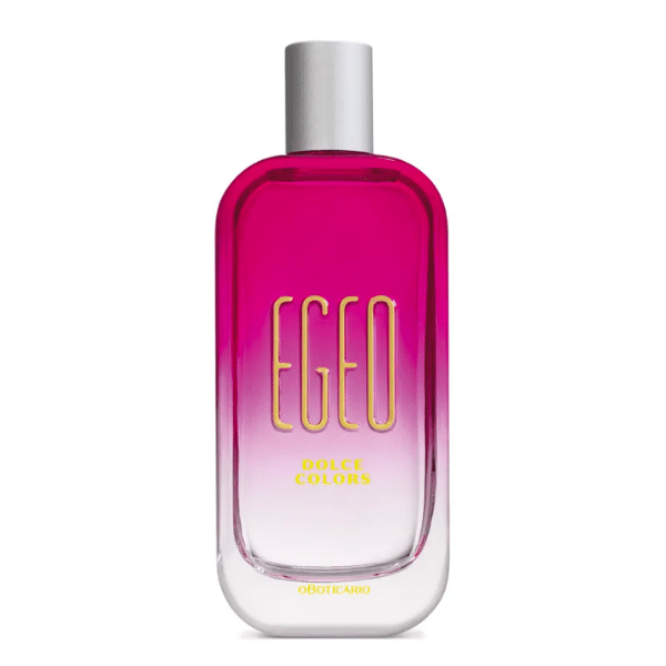 A foto mostra a embalagem do Egeo Dolce Colors toda em rosa com degradê transparente.
