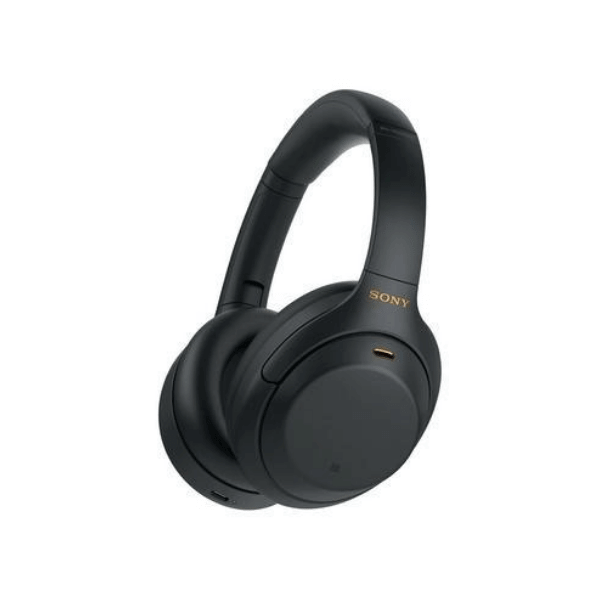A foto mostra o fone de ouvido bluetooth da marca Sony, modelo WH-1000XM4 na cor preto.