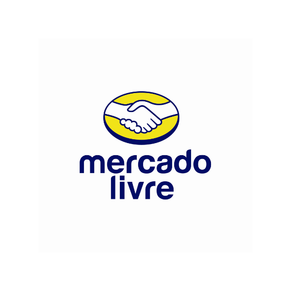 A foto mostra a logotipo da marca Mercado Livre.